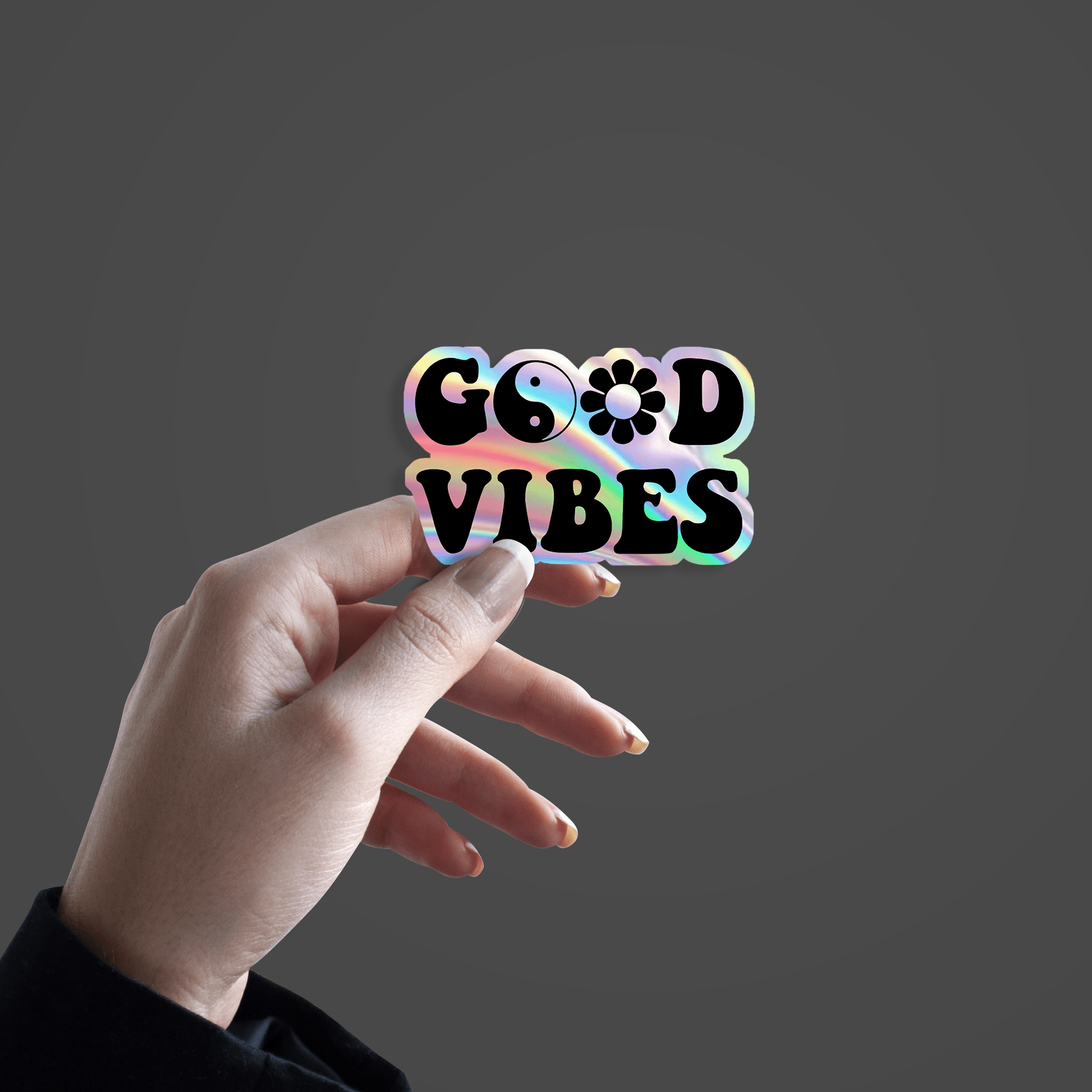 Good Vibes Holographic Sticker