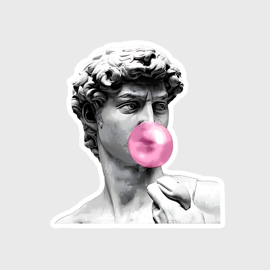 David with bubblegum sticker