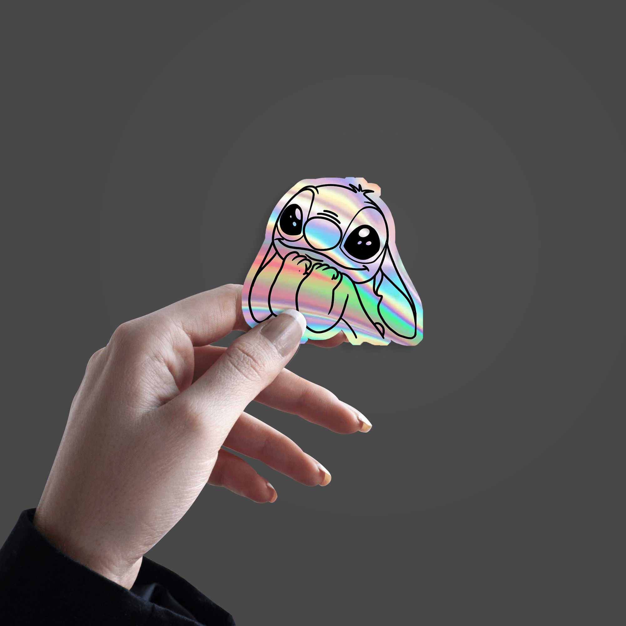 Cute Stitch Holographic Sticker