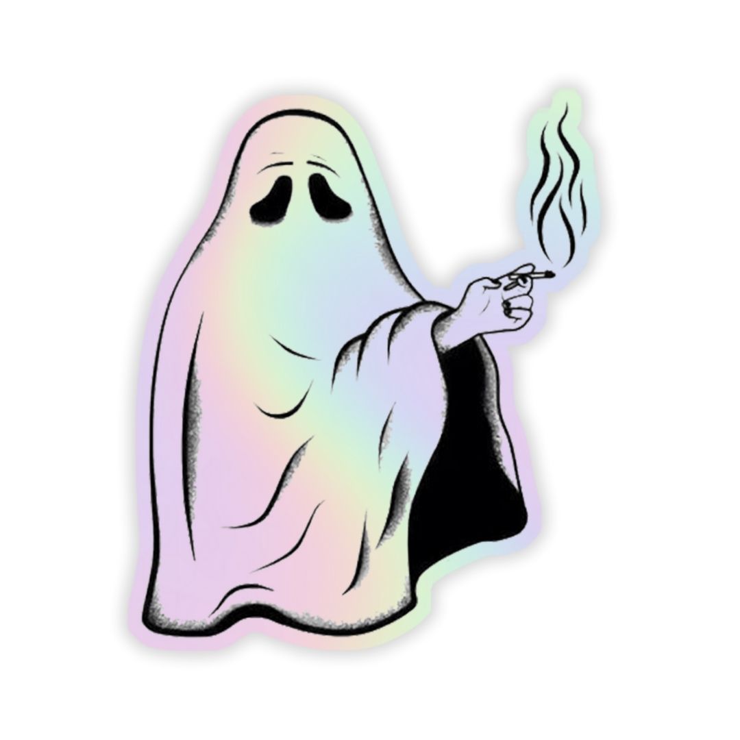 Ghost with C#g#ratt#  Holographic Sticker