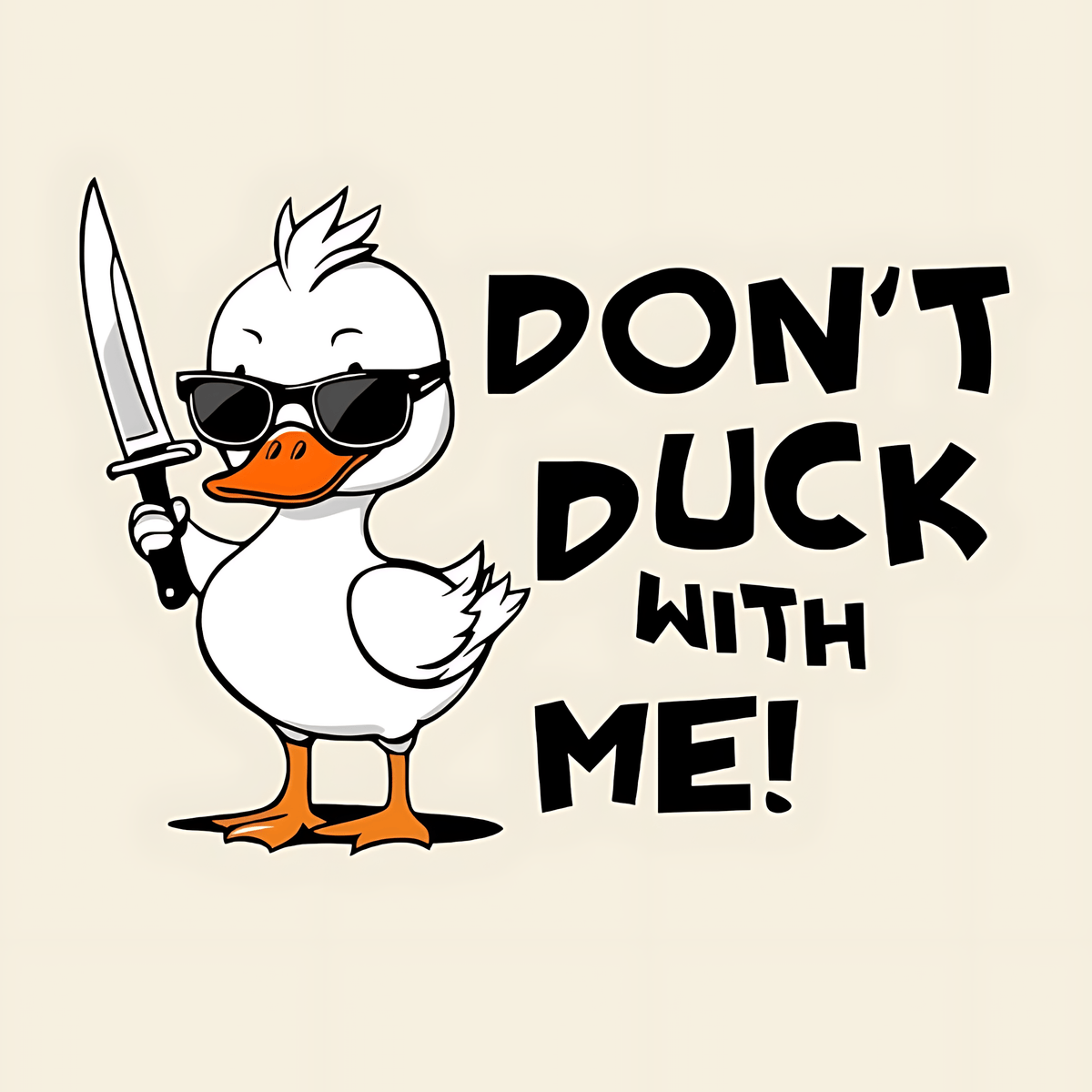 Don't Duck with Me Sticker