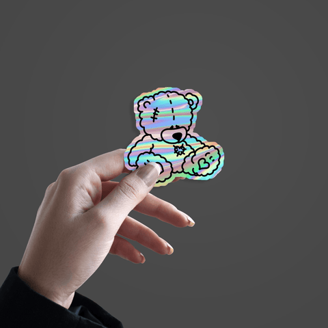 Aesthetic Bear Holographic Sticker