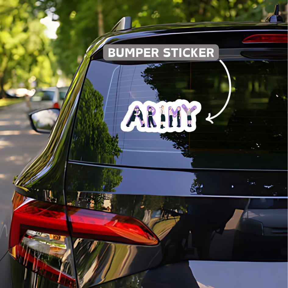 korean singers army bumper sticker