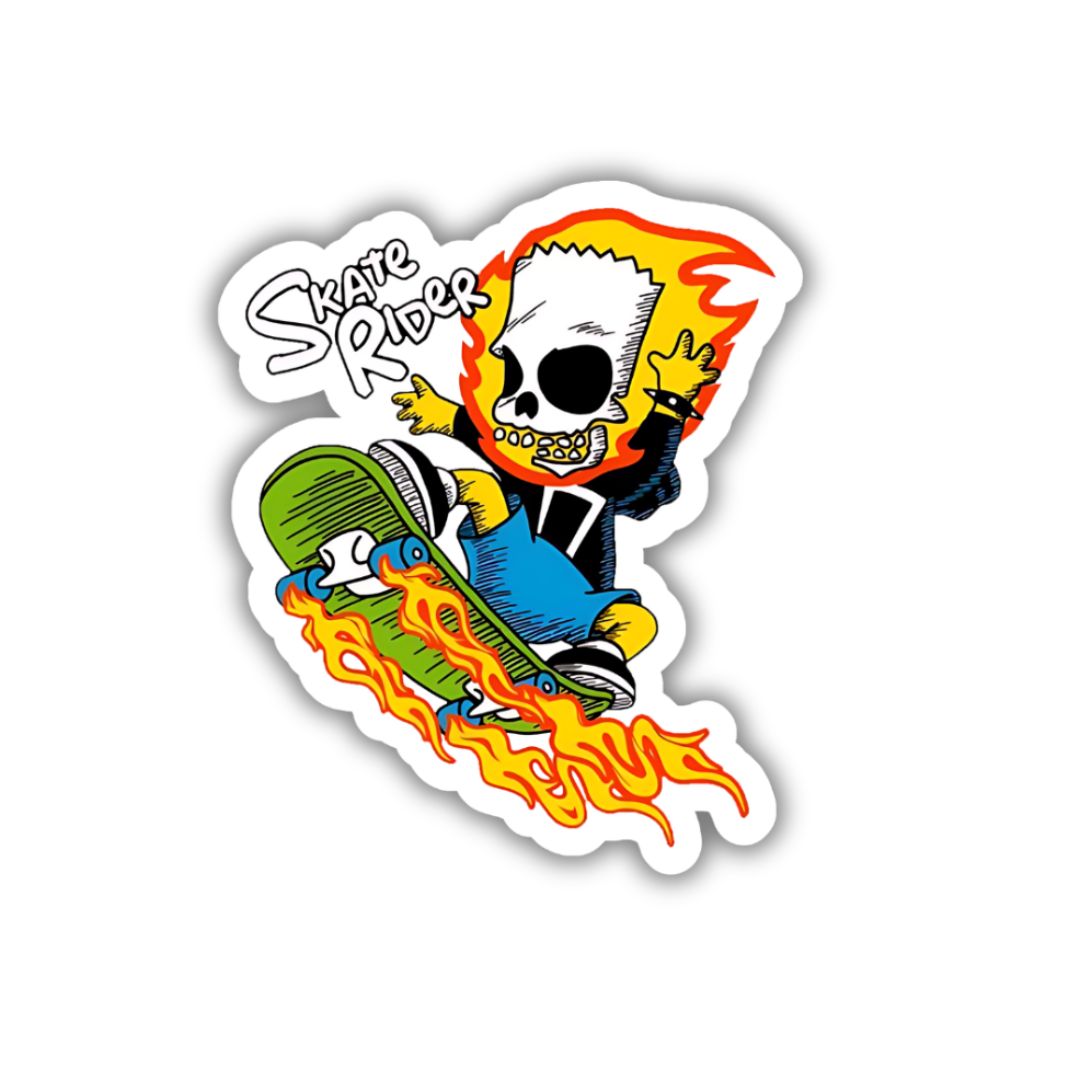 skate rider bumper sticker