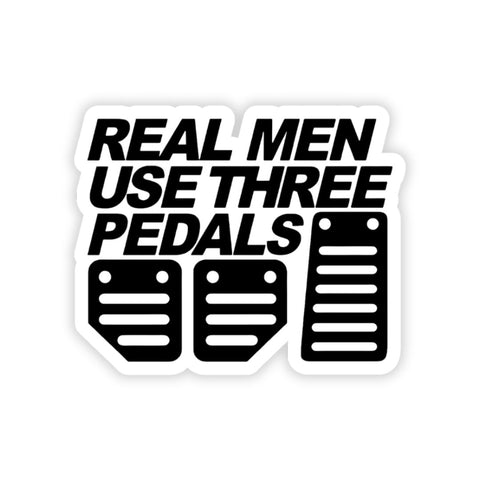 Real Men use three pedals bumperSticker