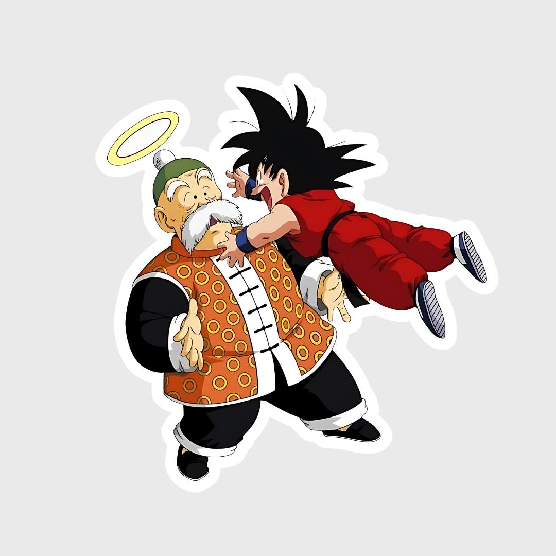 Son Goku And Grandpa Sticker