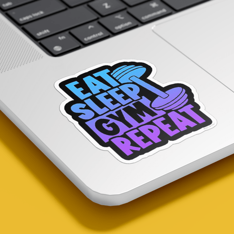 Eat Sleep Gym Repeat Sticker