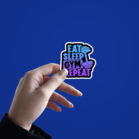 Eat Sleep Gym Repeat Sticker