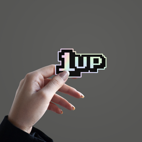 1UP  Holographic Sticker