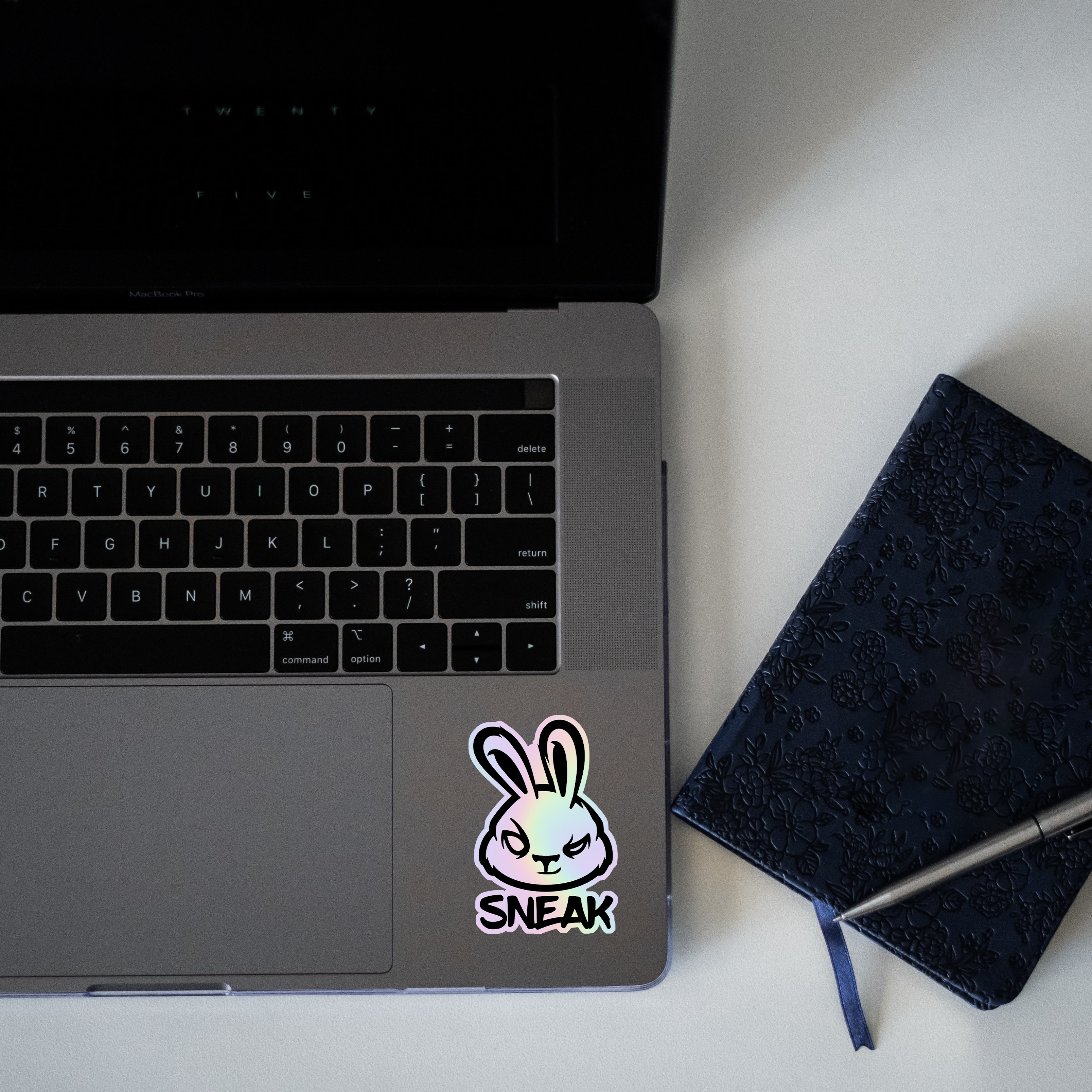 Bunny Sneak  Holographic Sticker