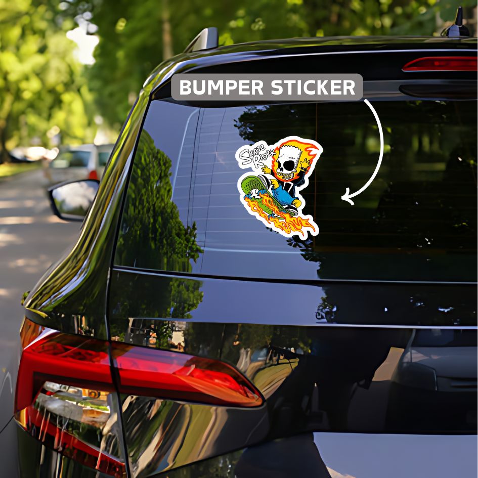 skate rider bumper sticker