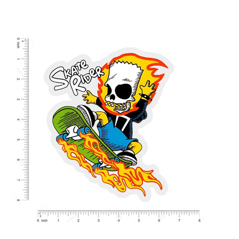 skate rider bumper sticker