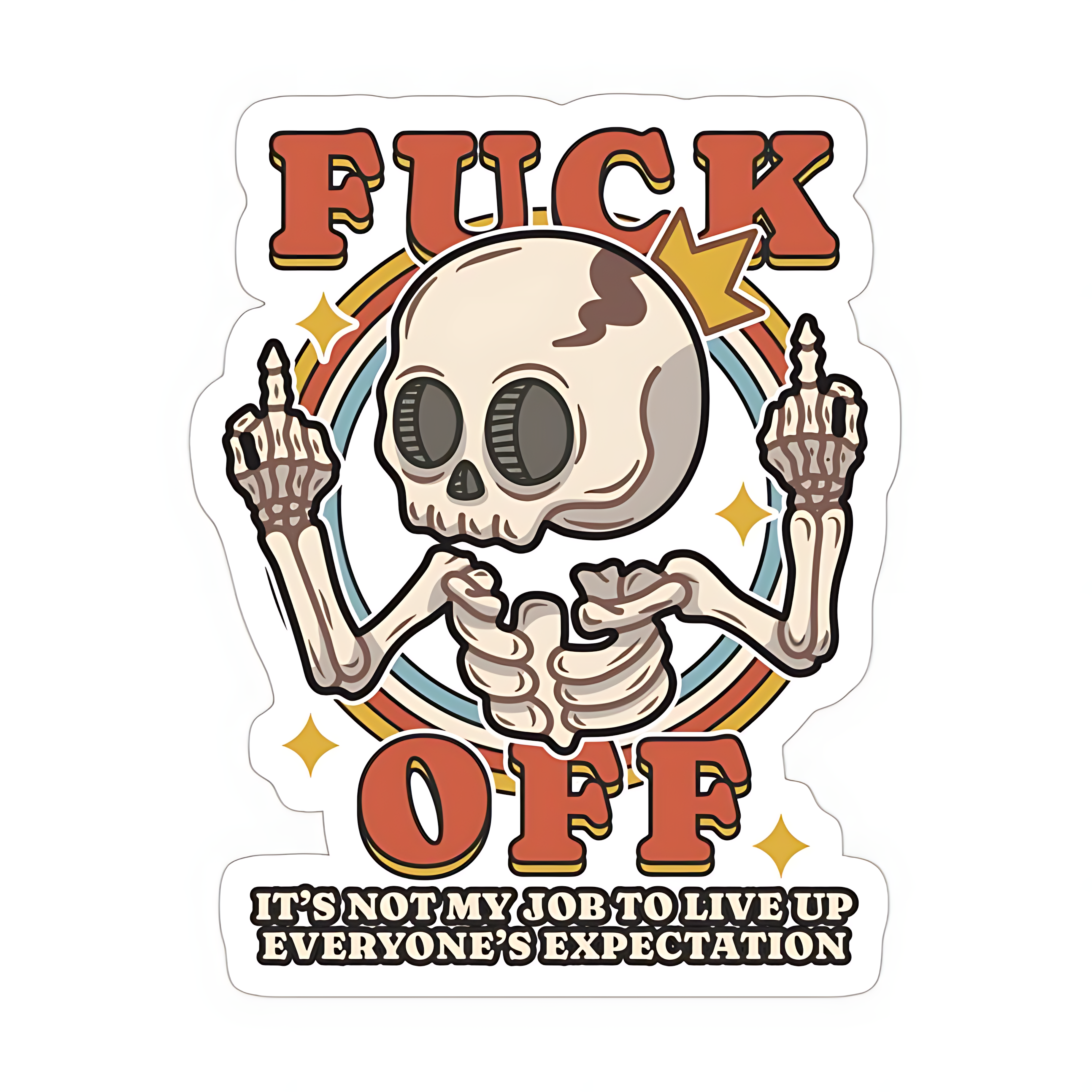 F**k Off Skeleton Sticker