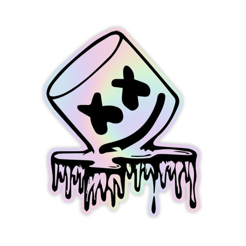 Melting Marshmallow Holographic Sticker