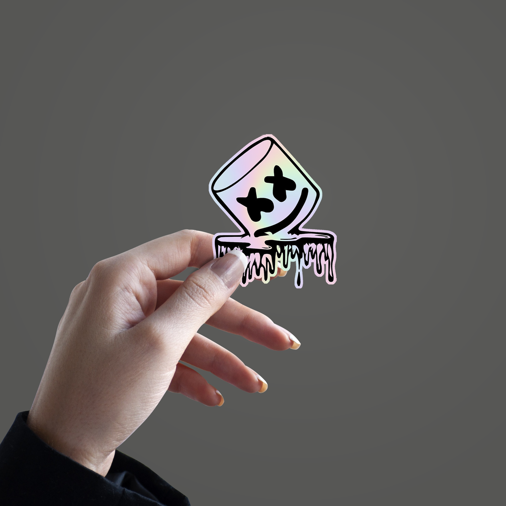 Melting Marshmallow Holographic Sticker