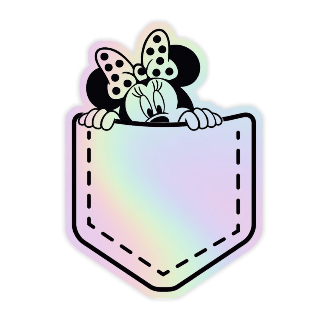 Sneak Peak Mini Mouse Holographic Sticker