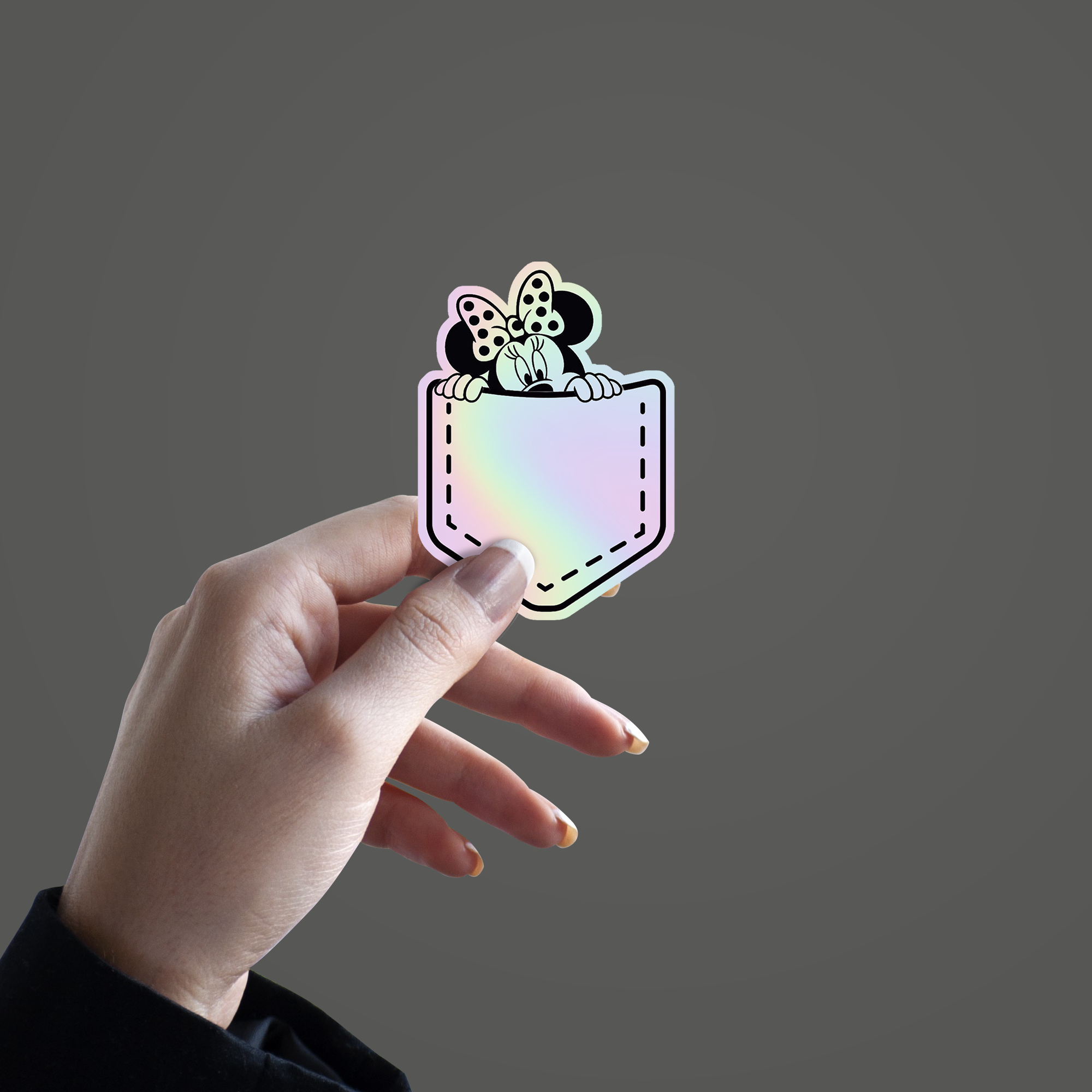 Sneak Peak Mini Mouse Holographic Sticker