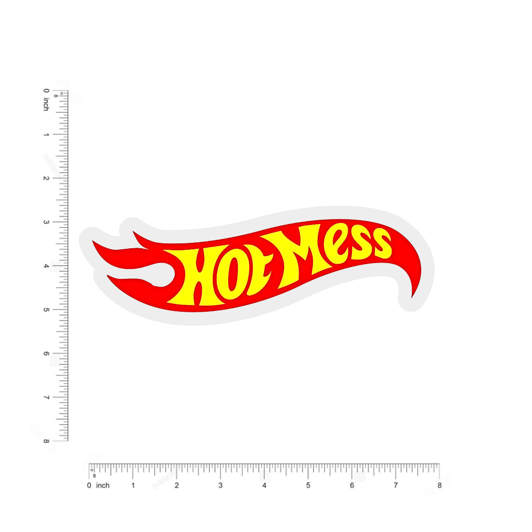 Hot mess Bumper Sticker