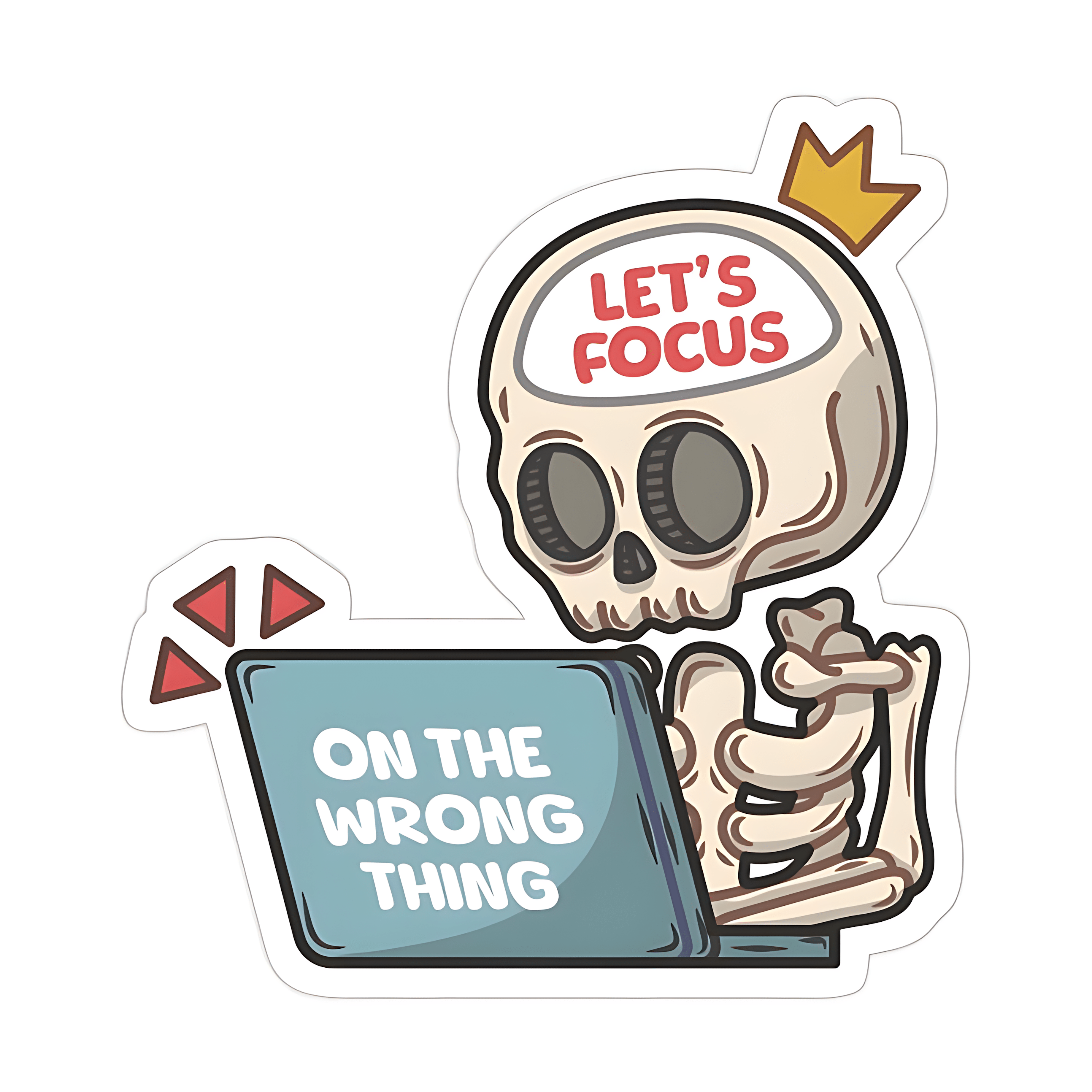 Let's Focus Skeleton Sticker