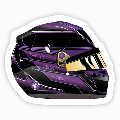 Purple Helmet Sticker