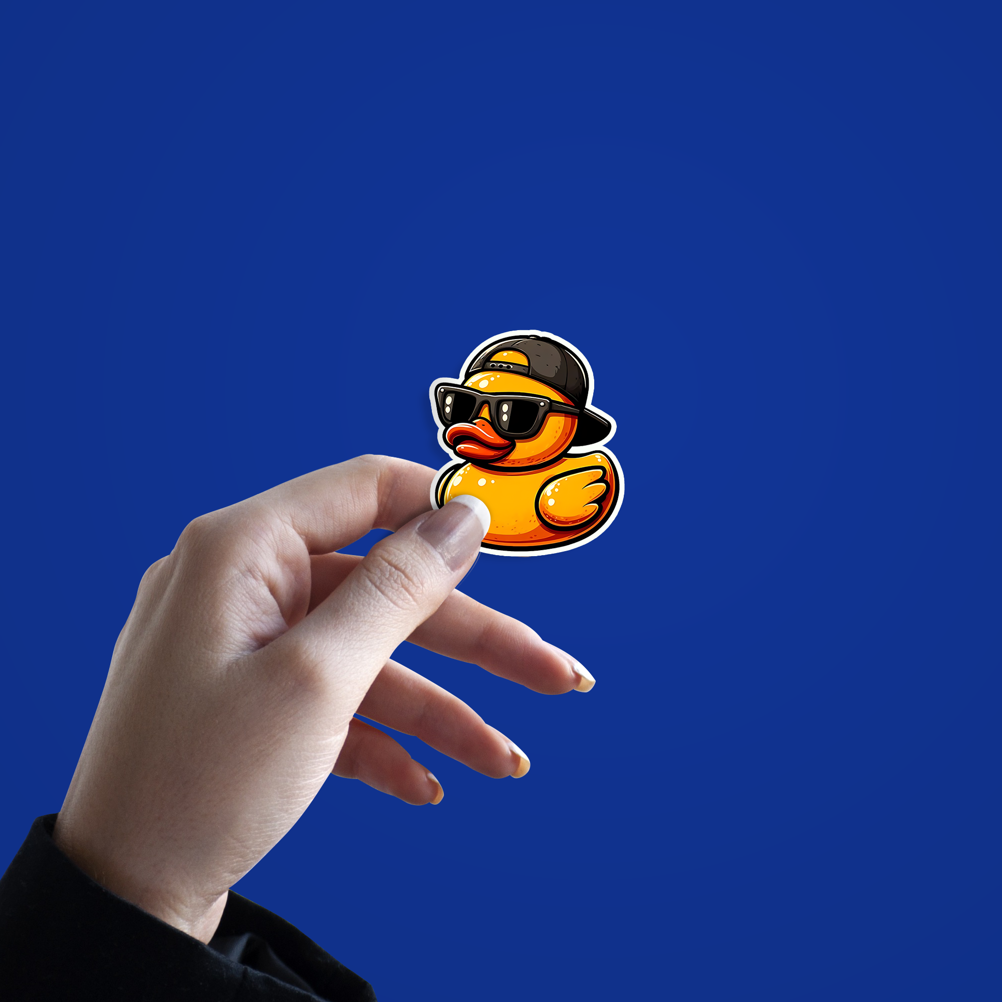 Cool duck with hat Sticker