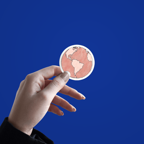 Pink earth Sticker