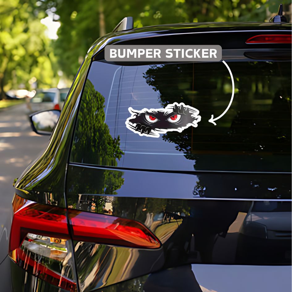 monster eyes bumper sticker