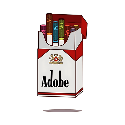 Adobe cigarette Sticker