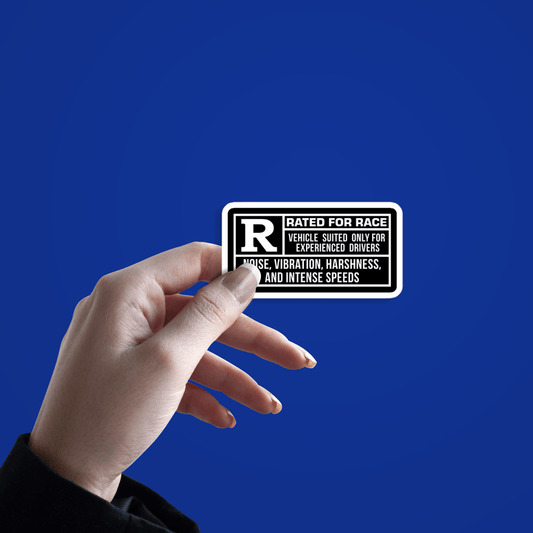 Rated R For Race Sticker