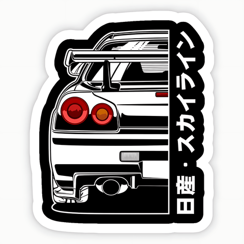 Skyline R34 GTR Sticker