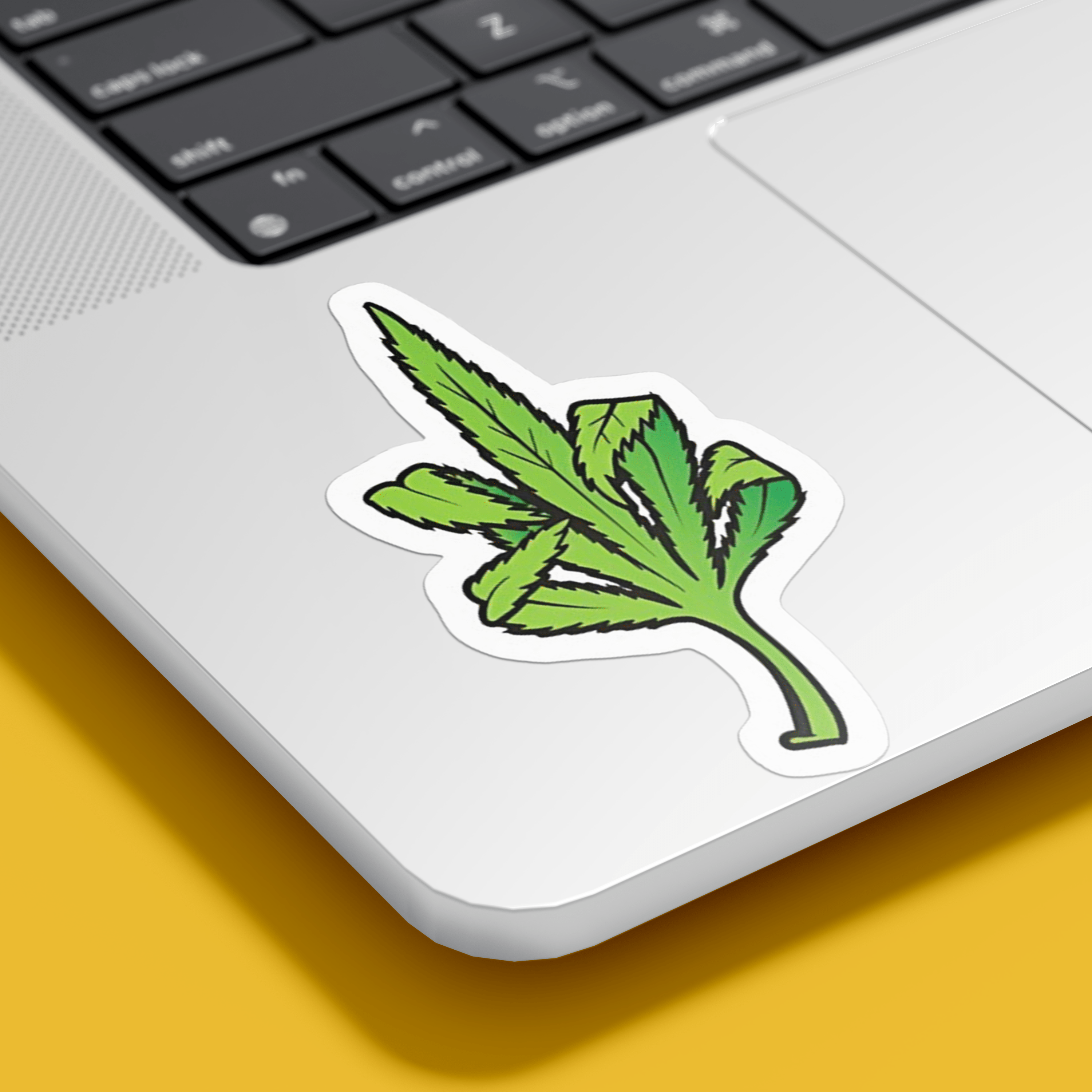 Weed Middle Finger Sticker