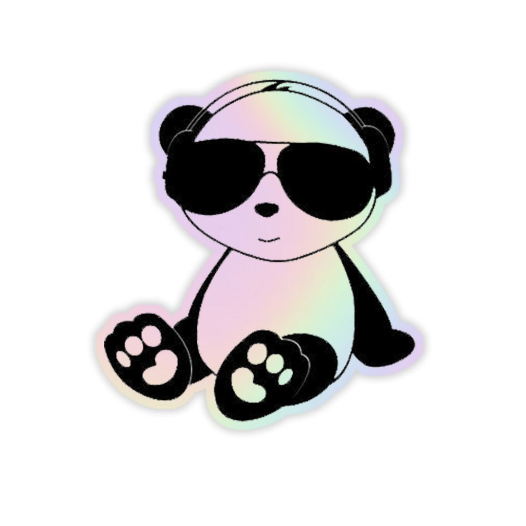 Chill Panda Holographic Sticker