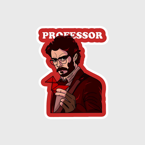 Professor from money heist sticker