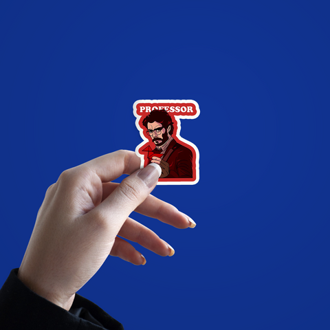 Professor from money heist sticker