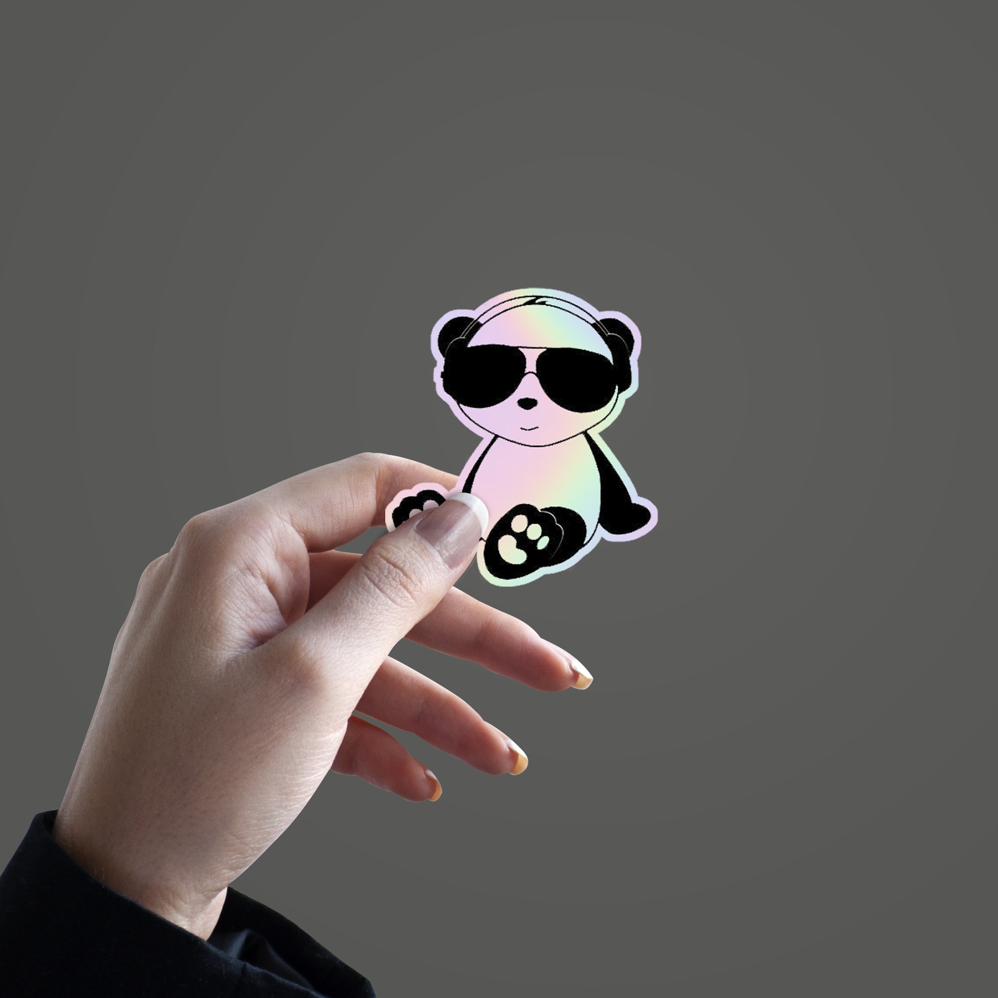 Chill Panda Holographic Sticker