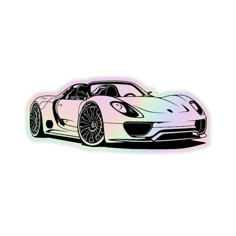 Porche Holographic Sticker