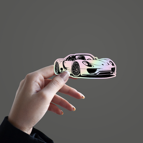 Porche Holographic Sticker