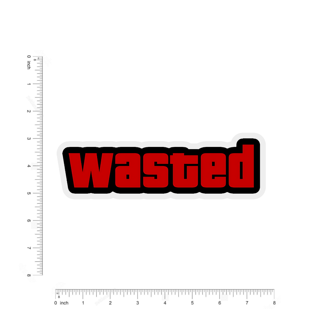 Wasted bumper Sticker