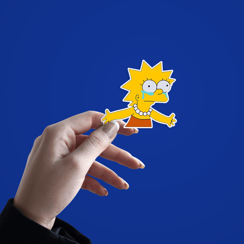 Lisa Simpson Crying Sticker