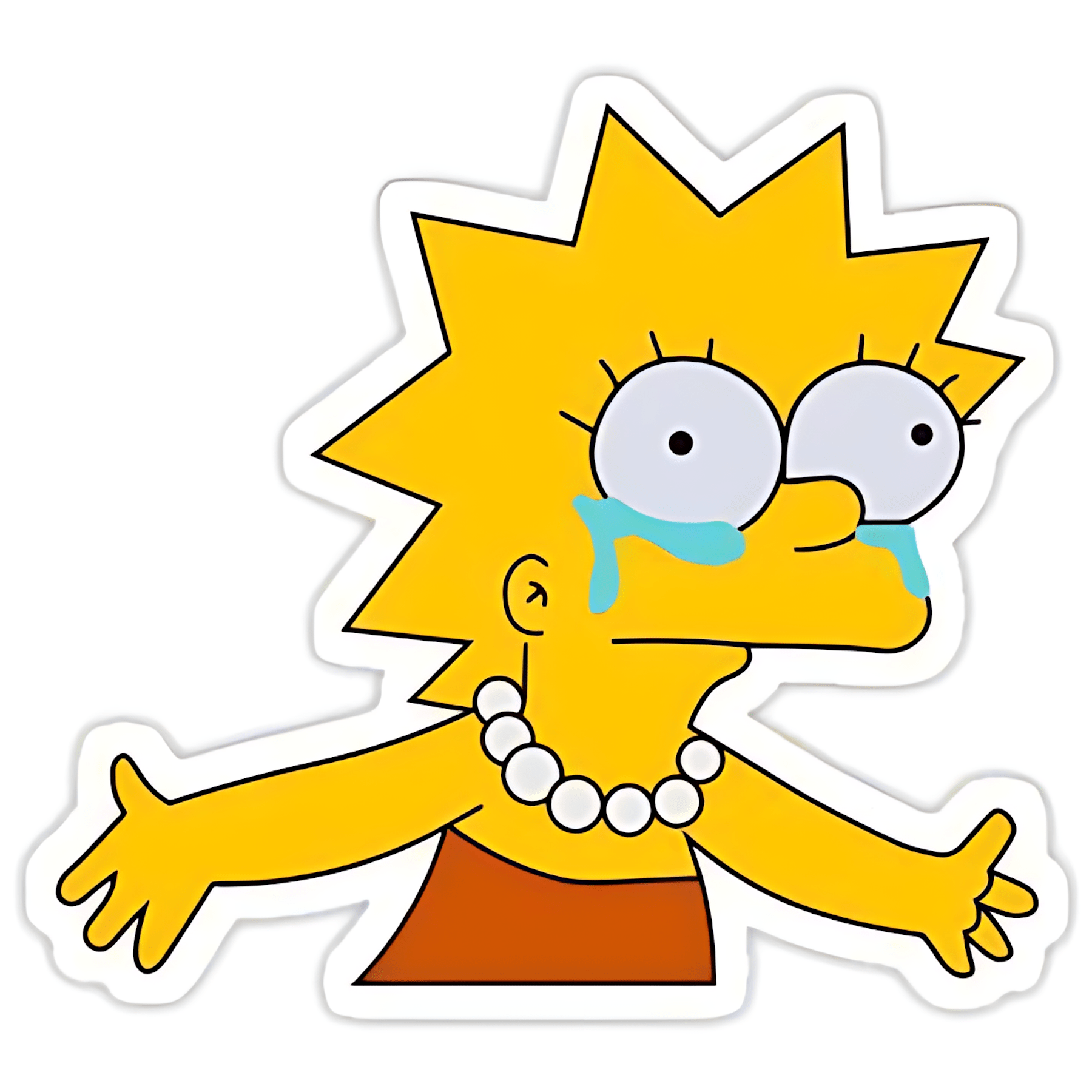 Lisa Simpson Crying Sticker