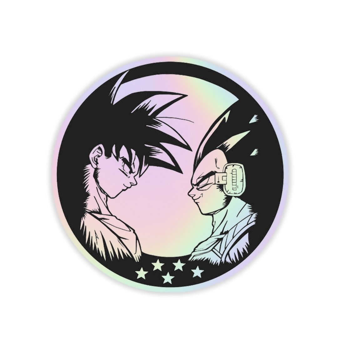 Goku vs Vegeta Holographic Sticker