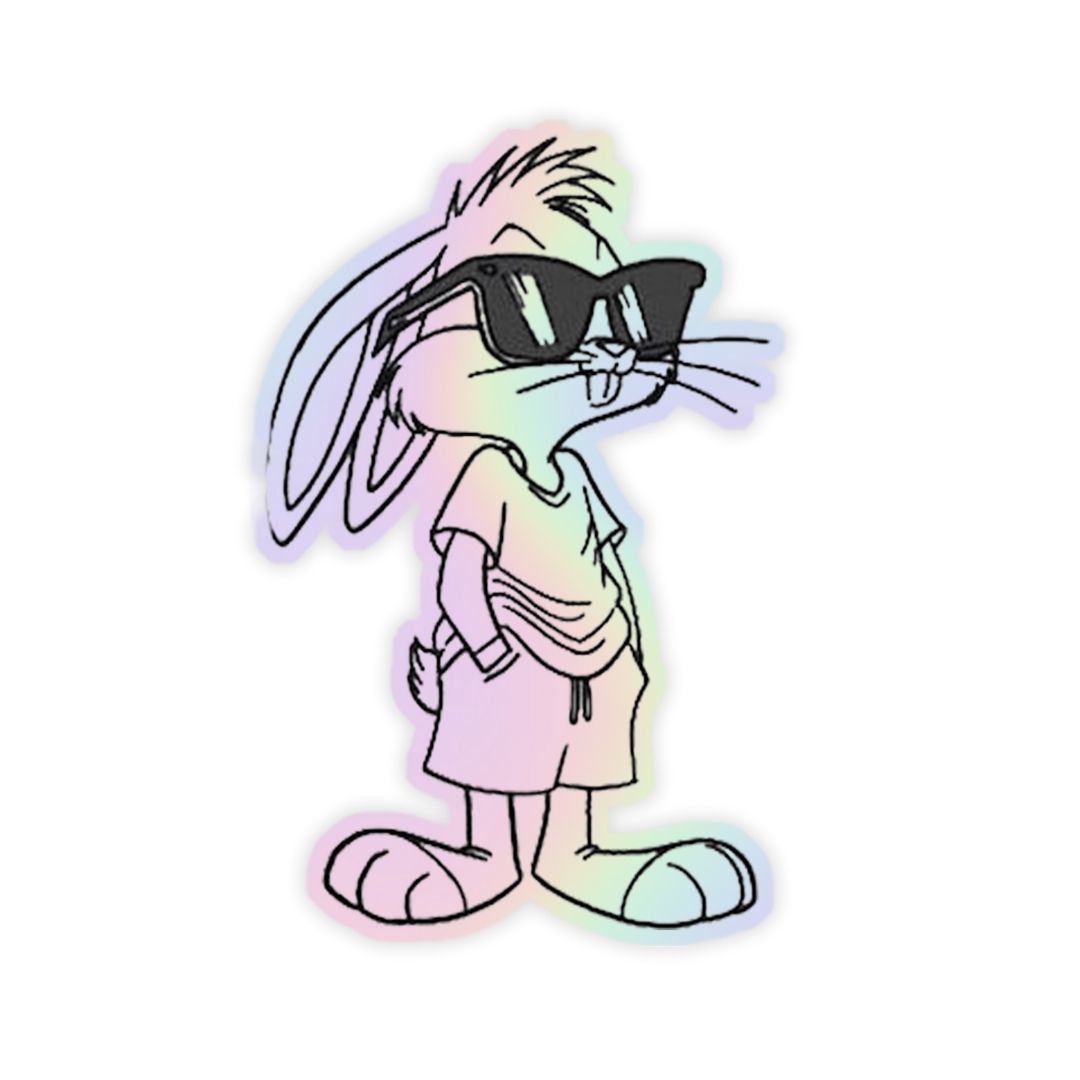 Bunny Holographic Sticker