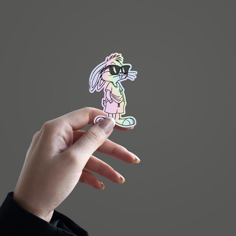 Bunny Holographic Sticker