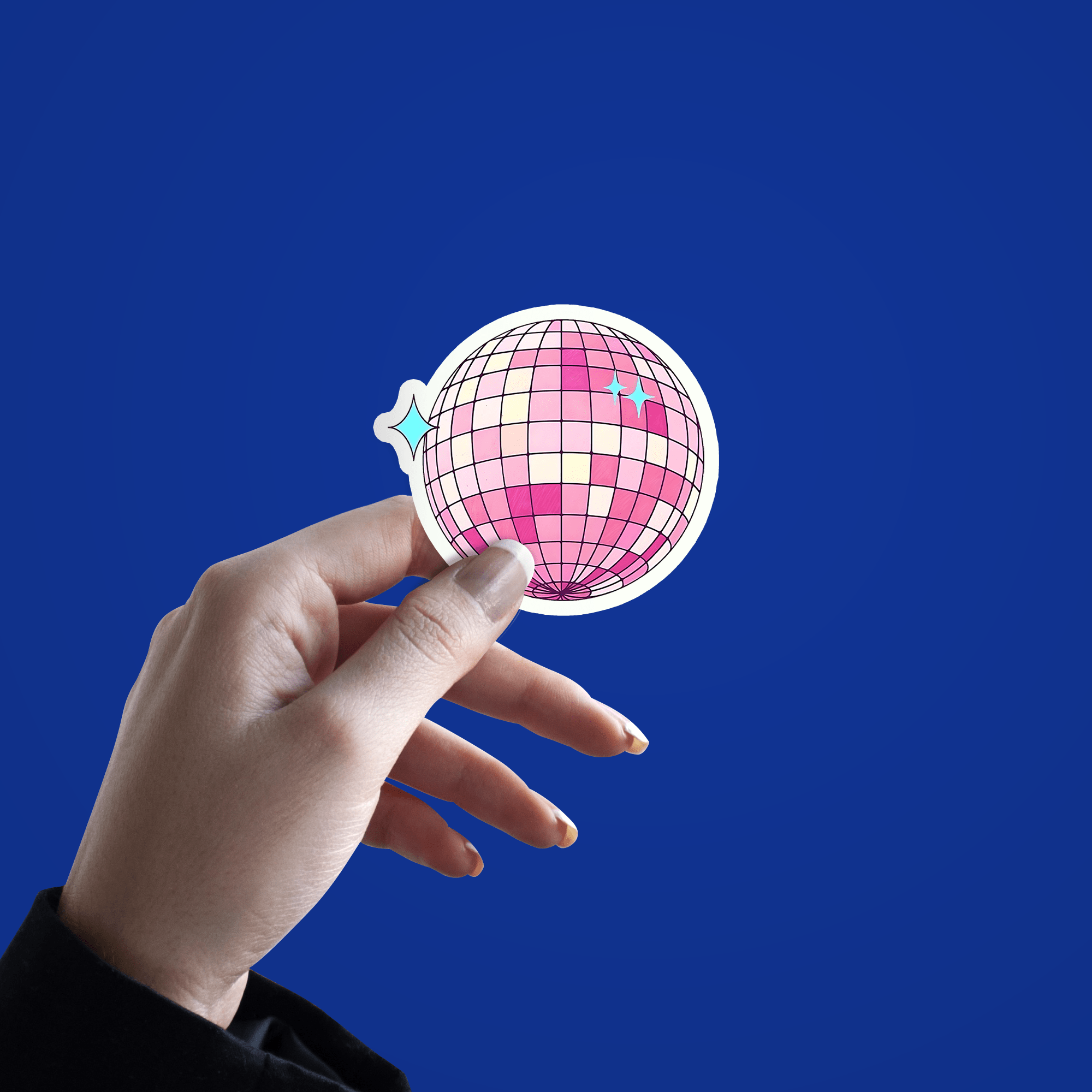 Pink Disco Ball Sticker