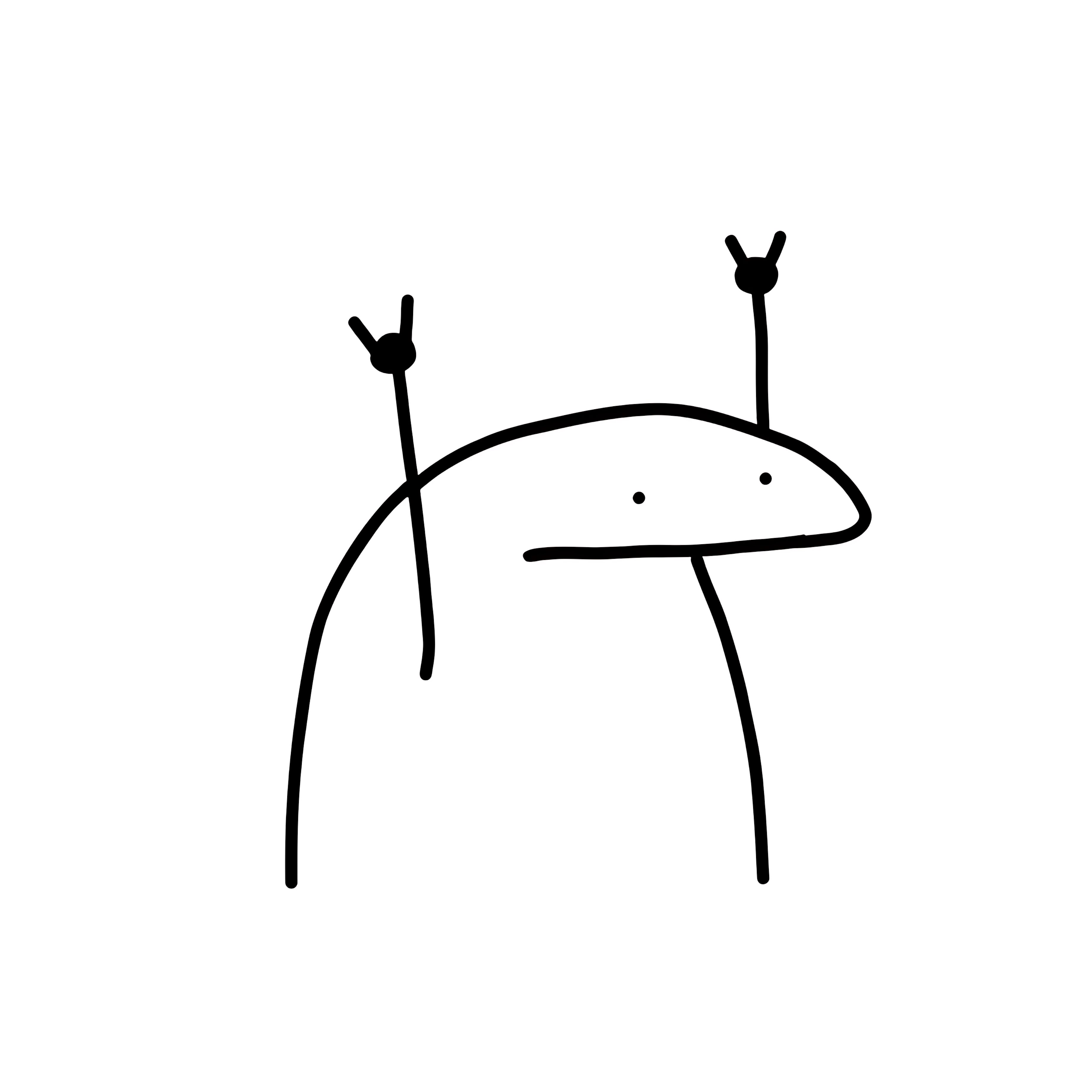 Flork Raising hands Sticker