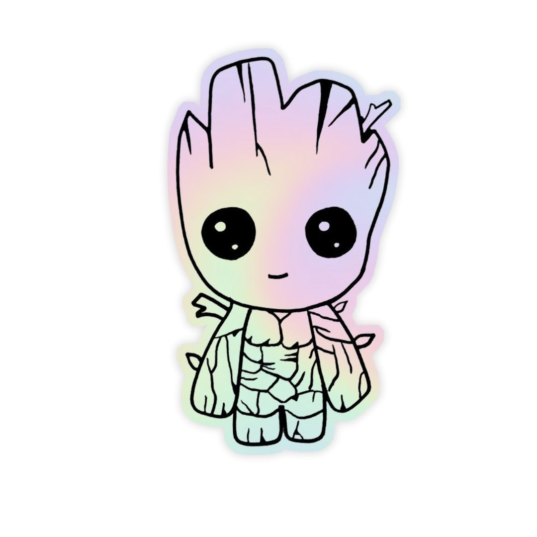 Groot  Holographic Sticker