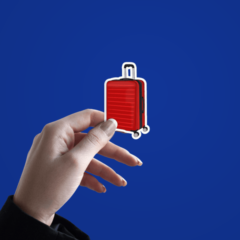 Red Suitcase Sticker