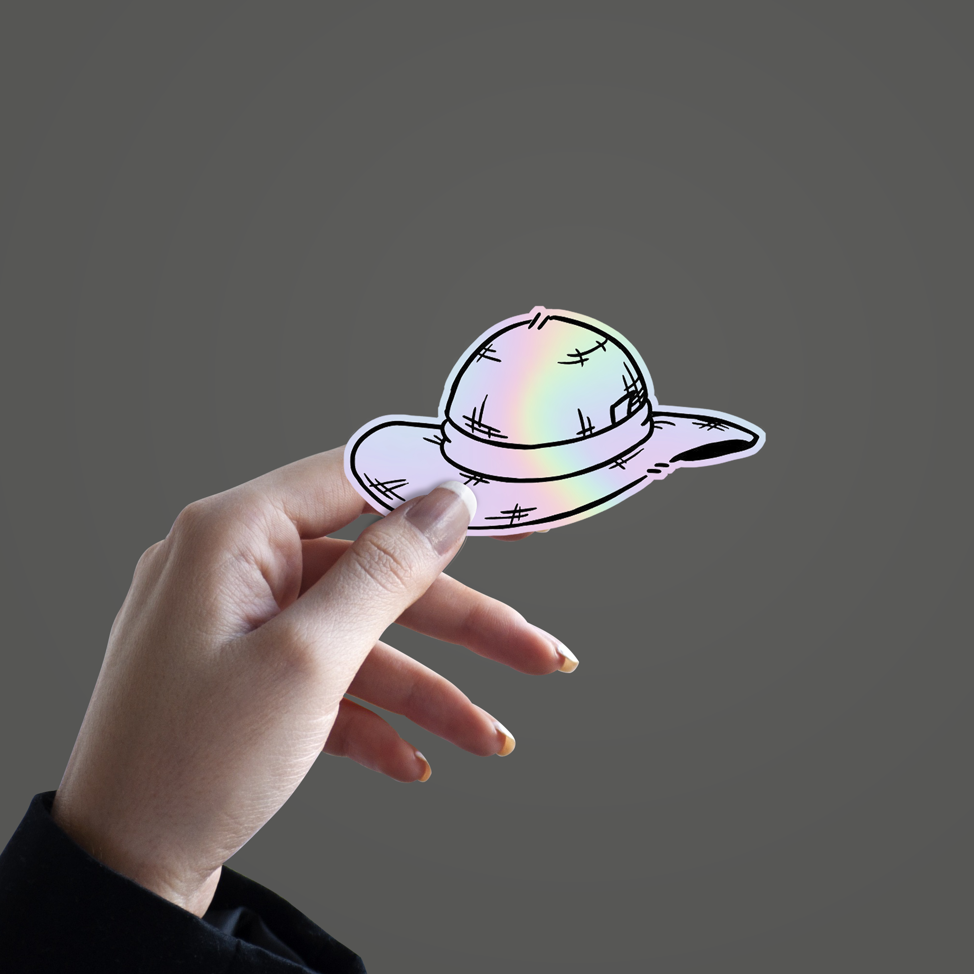 Luffy Hat Holographic Sticker