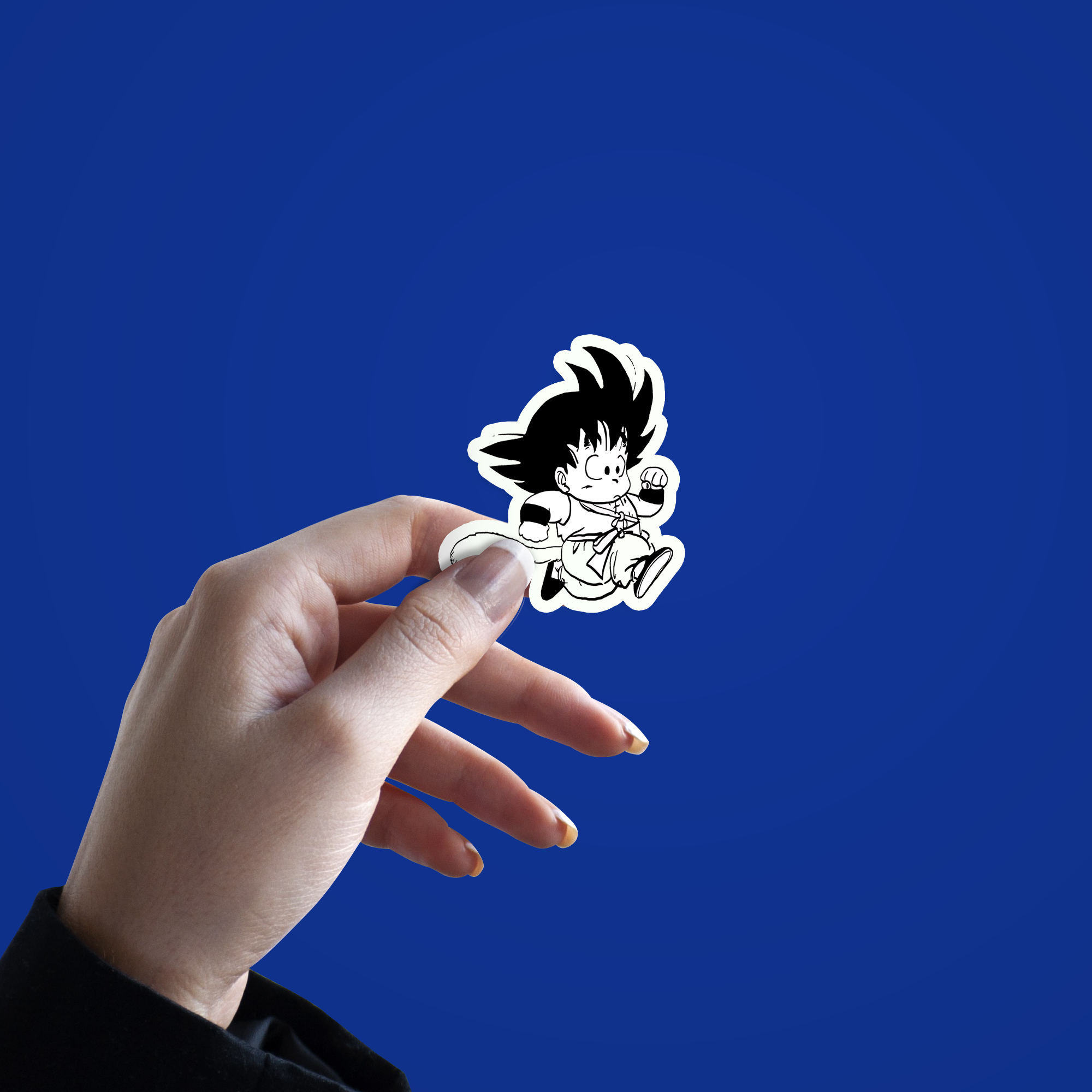 kid goku running sticker