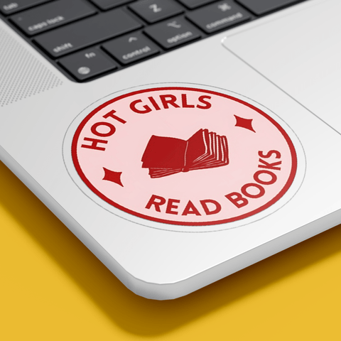 Hot Girls Read Books Sticker